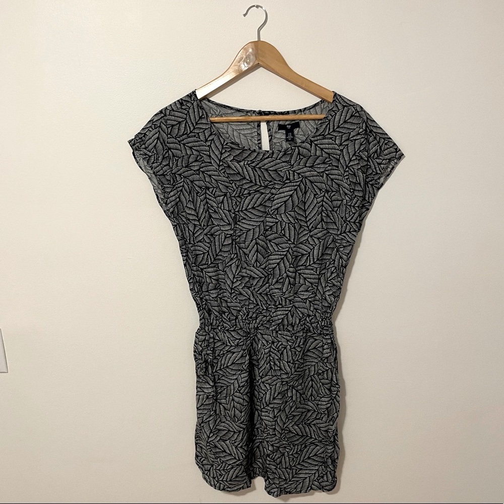Gap Black & White Patterned Dress (with Pockets!)